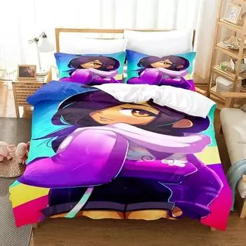 3D Print Cartoon Anime Aphmau Bedding Set Duvet Cover Bed Set Quilt Cover Pillowcase Comforter king Queen Size Boys Adult 70x133cm 2pcs