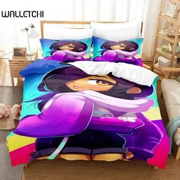 3D Print Cartoon Anime Aphmau Bedding Set Duvet Cover Bed Set Quilt Cover Pillowcase Comforter king Queen Size Boys Adult 70x133cm 2pcs