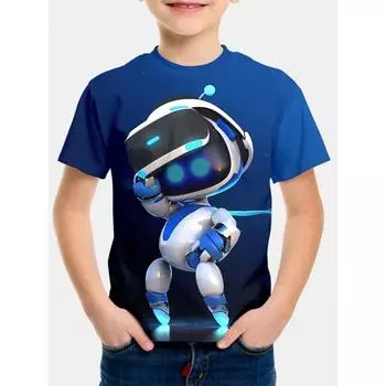 3D-принт Детская одежда A-Astrobot Sleeping Square от 5 до 14 лет, мужская верхняя одежда для детей, футболка для мальчиков и девочек, верхняя часть 100