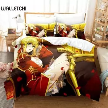 3D Print FATE Nero Bedding Set,Duvet Cover Comforter Bed Set Quilt Cover Pillowcase,King Queen Twin Size Boys Girls Adults 135x200cm 2pcs