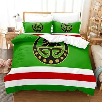 3D Принт Флаг Чеченской Республики Ичкерия Комплект постельного белья Мультяшный Аниме трехпредметный набор Взрослый Детский Спальня Пододеяльник Комплекты 70x133cm 2pcs