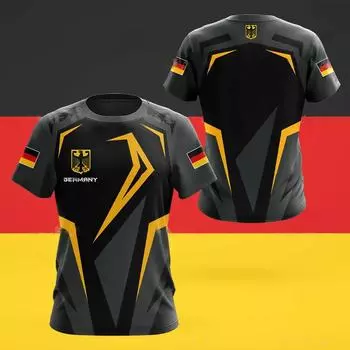 3D-принт флага Германии футболки мужские модные футболки детские хип-хоп топы футболки Deutschland Flagge футболка для мальчиков летние женские топы S