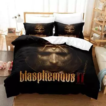 3d Print Game Blasphemous Bedding Set Duvet Cover Comforter Bed Set Quilt Cover Pillowcase King Queen Twin Size Boys Girls Adult EU Twin 135x200cm