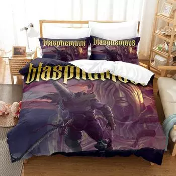 3d Print Game Blasphemous Bedding Set Duvet Cover Comforter Bed Set Quilt Cover Pillowcase King Queen Twin Size Boys Girls Adult EU Twin 135x200cm