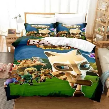 3D-принт Game Raccoo Venture Комплект постельного белья Пододеяльник Постельный комплект Одеяло Чехол Наволочка Одеяло размера king-size Для мальчиков Взрослых EU Single 135x200cm