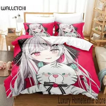 3D Print Girl Ishigami Nozomi Anime Bedding Set Double Twin King Duvet Cover Comforter Pillowcase Boys Girls Adults Bedroom EU Single 135x200cm