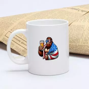 3d Print Independence Day Series 11oz Sublimation Ceramic Coffee Mug Animal Pattern Kitchen/Office Drinkware Holiday Gifts 11oz