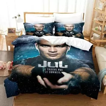 3D Print JuL C est Pas Des Lol Bedding Set Double Twin King Duvet Cover Comforter Pillowcase Boys Girls Adults Bedroom EU Single 135x200cm