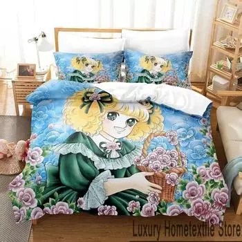 3D Print Manga Candy Anime Bedding Set Boys Girls Twin Queen King Size Duvet Cover Pillowcase Bed boys Adult Home Textileextile 70x133cm 2pcs