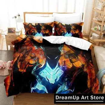 3D-принт мода аниме соло выравнивание комплект постельного белья мальчики девочки близнец королева полный размер пододеяльник наволочка кровать взрослая спальня EU Single 90x200cm
