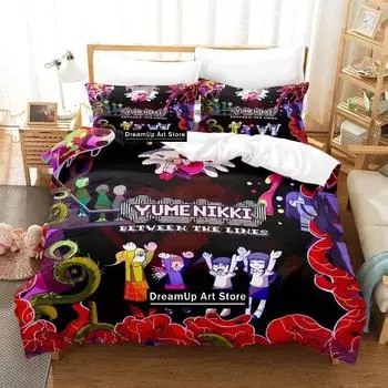3D-принт Модная игра Yume Nikki Комплект постельного белья для мальчиков и девочек Twin Queen Полный размер Пододеяльник Наволочка Кровать для взрослых Спальня EU Single 90x200cm