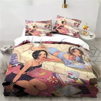 3D-принт мультфильмы черный камень NANA Manga комплект постельного белья односпальный двуспальный двуспальный комплект постельного белья для взрослых и детей спальня пододеяльники комплекты US Twin(172x218cm)