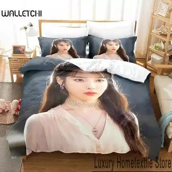 3D-принт певицы IU I Ji Eun комплект постельного белья пододеяльник постельный комплект пододеяльник наволочка одеяло king size постельное белье для мальчиков и взрослых 70x133cm 2pcs