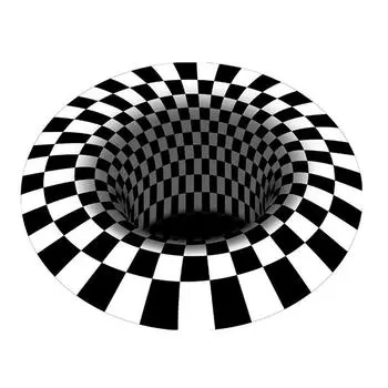 3D Print Plaid Illusion Carpet Floor Rug for Living Room Decor 160cm