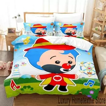 3D Print Plim Cartoon Plim Bedding Set Boys Girls Twin Queen King Size Duvet Cover Pillowcase Bed boys Adult Home Textileextile 70x133cm 2pcs