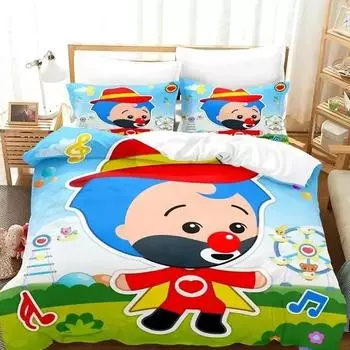 3D Print Plim Cartoon Plim Bedding Set Boys Girls Twin Queen King Size Duvet Cover Pillowcase Bed boys Adult Home Textileextile EU Single 135x200cm