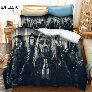 3D-принт Powerwolf Metal Band Комплект постельного белья Double Twin King Пододеяльник Одеяло Наволочка Для Мальчиков Девочек Взрослых Спальня EU Single 135x200cm