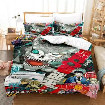 3D-принт с рисунком монстра, пододеяльник, наволочка, двуспальное постельное белье, мягкий декор, комплект из трех предметов, домашний текстиль, прямые продажи AU single 140x210