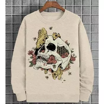3d Print Skull Men s Sweatshirt Autumn Fashion Street Hoodies For Men Sweatshirts Long Sleeve Tops Retro Man Clothing S