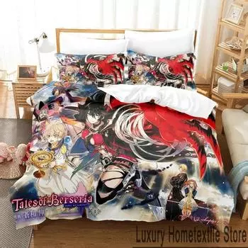 3D Print Tales of Berseria Bedding Set Boys Girls Twin Queen King Size Duvet Cover Pillowcase Bed boys Adult Home Textileextile 70x133cm 2pcs