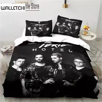 3D-принт Tokio Hotel Комплект постельного белья для мальчиков и девочек Twin Queen King Size Пододеяльник Наволочка Кровать для мальчиков Взрослый Домашний текстиль EU Single 135x200cm