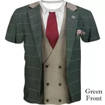 3D-принт, забавная поддельная мужская футболка, роскошная дизайнерская футболка высокого качества с коротким рукавом, повседневная футболка большого размера XXS