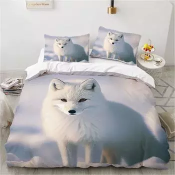 3D Printed Animal Duvet Cover Bedding Set Exquisite Bed Sheets Duvet Covers Pillowcases Wholesale Noble Colors New Soft Kit US Queen228x228cm