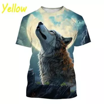 3d Printed Animal Wolf T Shirt Summer New Fashion Casual Street Cool T-shirt 2XL