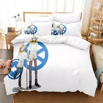 3D Printed Anime A Certain Magical Index Bedding Set Single Twin Full Queen King Size Bed Set Adult Kid Bedroom Duvetcover Sets EU Twin 135x200cm