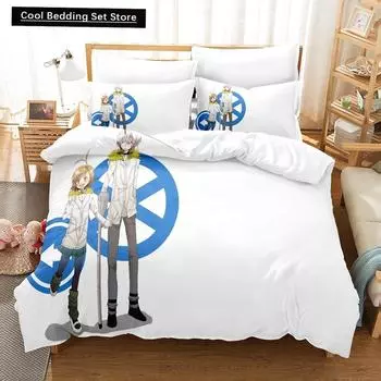 3D Printed Anime A Certain Magical Index Bedding Set Single Twin Full Queen King Size Bed Set Adult Kid Bedroom Duvetcover Sets EU single(135x200cm)