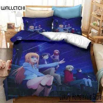3D Printed Anime Charlotte Tomori Nao Bedding Set Boys Girls Twin Queen Size Duvet Cover Pillowcase Bed Kids Adult Home Textiles 70x133cm 2pcs