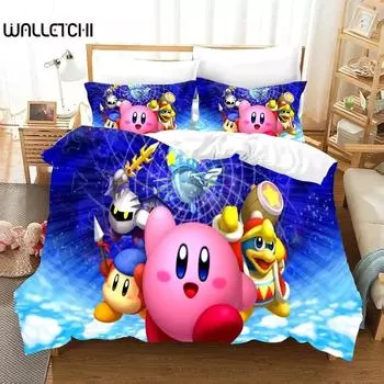 3D Printed Anime Kribys Bedding Set Boys Girls Twin Queen Size Duvet Cover Pillowcase Bed Kids Adult Fashion Home Textileextile EU Single 135x200cm