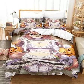 3D Printed Anime Mummy Girls Bedding Sets exquisite bed supplies set duvet cover bed comforter set luxury birthday gift 135x200cm 2pcs
