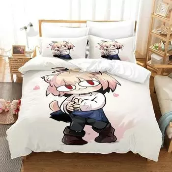 3D Printed Cartoons Melty Blood Neco Arc Bedding Set Single Twin Full Queen King Size Bed Set Adult Kid Bedroom Duvet cover Sets 70x133cm 2pcs