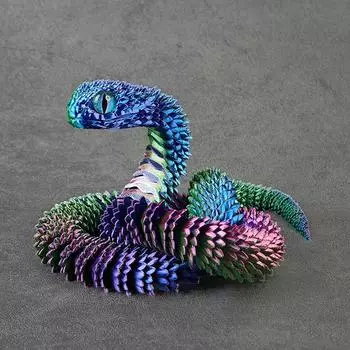 3D Printed Dragon Colorful Flexible Movable Dragon Figures 3D Printed Animals Creative Birthday Gifts for Home Table Decoration