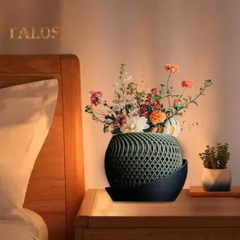 3D Printed Flower Pot Lightweight Plant Pot with Drainage Holes Orchid Planter with Saucer for Indoor Outdoor Plants Garden Home Decor белый