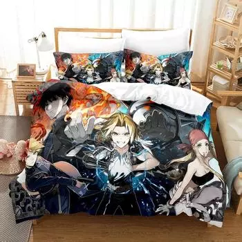 3D Printed FULLMETAL ALCHEMIST Bedding Sets exquisite bed supplies set duvet cover bed comforter set luxury birthday gift 135x200cm 2pcs