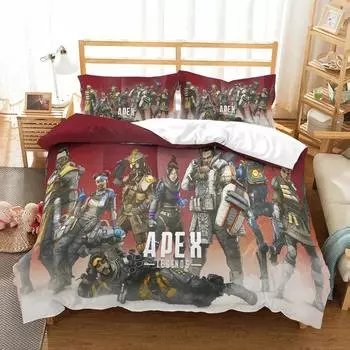 3D Printed Game Duvet Cover APEX Pillowcase Legends Bedding Set Double Twin Full Queen King Adult Kids Bedclothes Quilt Cover EU Single 135x200cm
