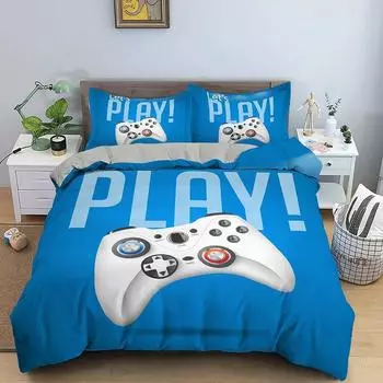 3D Printed Game gamepad Bedding Set Boys Girls Twin Queen Size Duvet Cover Pillowcase Bed Kids Adult Fashion Home Textileextile 70x133cm 2pcs