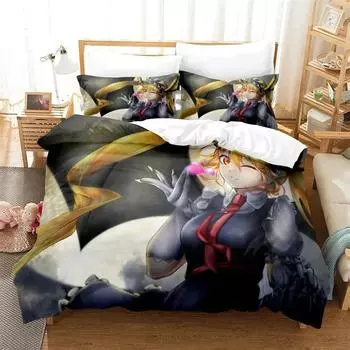 3D Printed Miss Kobayashis Dragon Maid Bedding Set Anime Kanna Duvet Cover Double Twin Full Queen King Adult Kids Quilt Cover 70x133cm 2pcs