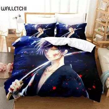 3D Printed Noragami Yato Bedding Set,Duvet Cover Comforter Bed Set Quilt Cover Pillowcase,King Queen Twin Size Boys Girls Adults 135x200cm 2pcs