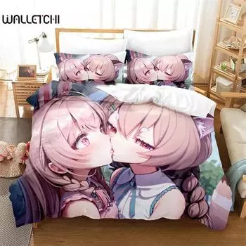 3D Printed Pipkin Pippa Anime Bedding Sets exquisite bed supplies set duvet cover bed comforter set luxury birthday gift 135x200cm 2pcs