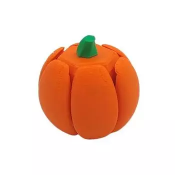3D Printed Pumpkin Transforming Toy Flexible Pumpkin Figurine Stress Relief Toy for Halloween Thanksgiving Day Decoration A