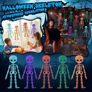3D-печатный радужный скелет Хэллоуин супер непобедимый абстрактный креативный орнамент декоративные для взрослых и детей One Size
