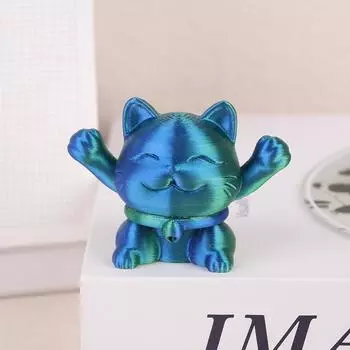 3D Printed Retractable Kitten Creative Stress-Relieving Toy Desktop Ornament Toy