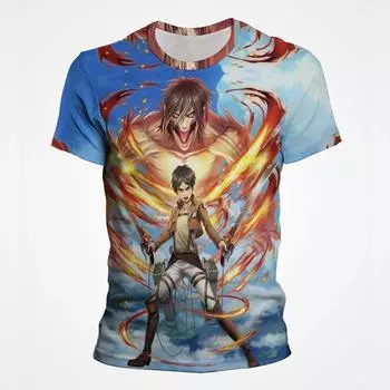 3D Printed T-shirt Men s Summer Round Neck Fashionable Anime Streetwear Cool and Stylish S