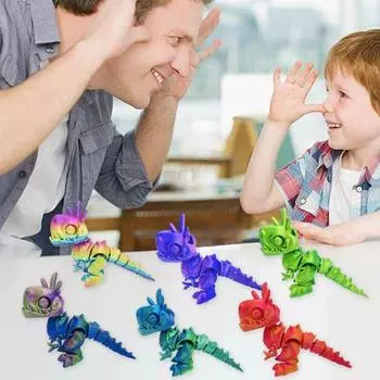 3D Printed Tyrannosaurus Rex Toy Movable Joints Articulated Dinosaur Action Figure Dino Model Desktop Figurine Decoration