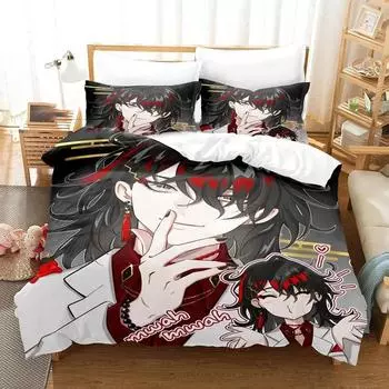 3D Printed Vox Akuma Bedding Set Boys Girls Twin Queen Size Duvet Cover Pillowcase Bed Kids Adult Fashion Home Textileextile EU Single 135x200cm