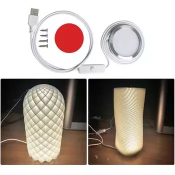 3D-принтер, индивидуальный комплект светодиодного креативного освещения, подходящий для создания моделей ночников чистого белого цвета, аксессуары для 3D-принтера