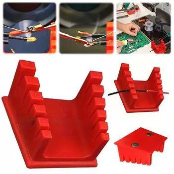 3D Printer Parts Welding Wire Fixture with Two Large Suction Magnets Bracket Welding Table Clamp For Motherboard Soldering ABS красный